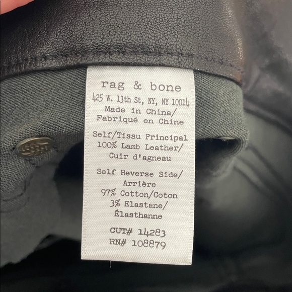 Rag & Bone Lamb Leather Skinny Pants - Picture 13 of 13